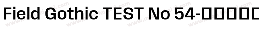 Field Gothic TEST No 54字体转换